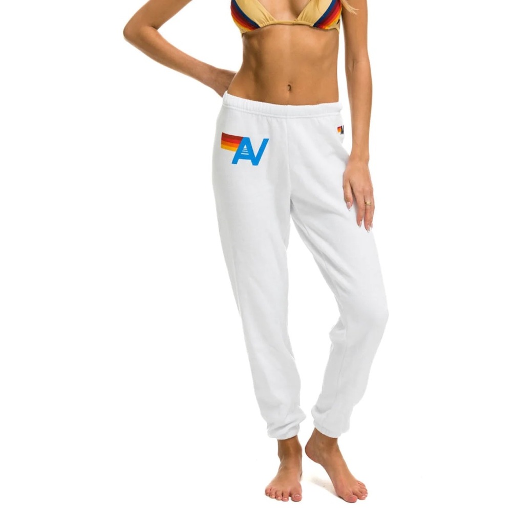 White Aviator Nation sweatpants size M